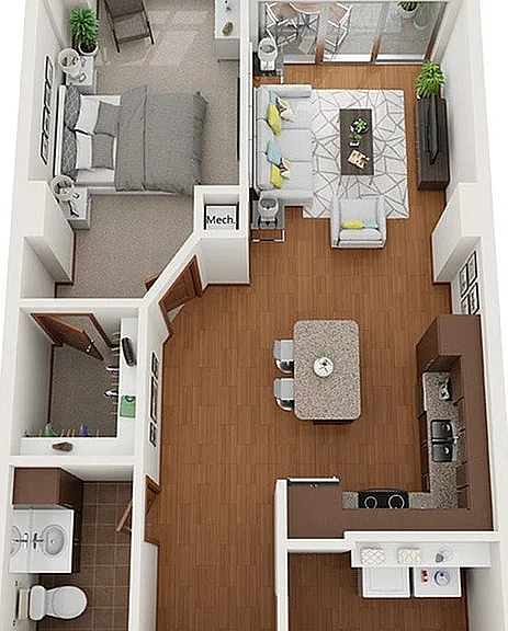 Floor Plan C | Domain | Apartments in Madison, WI Floor Plan C | Domain | Apartments in Madison, WI