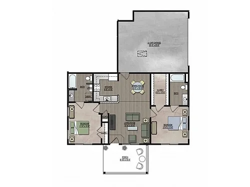 Floor plan Alexander-2x2