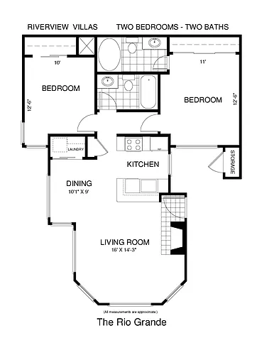 Floor plan Two Bedroom Flat - Call for availability