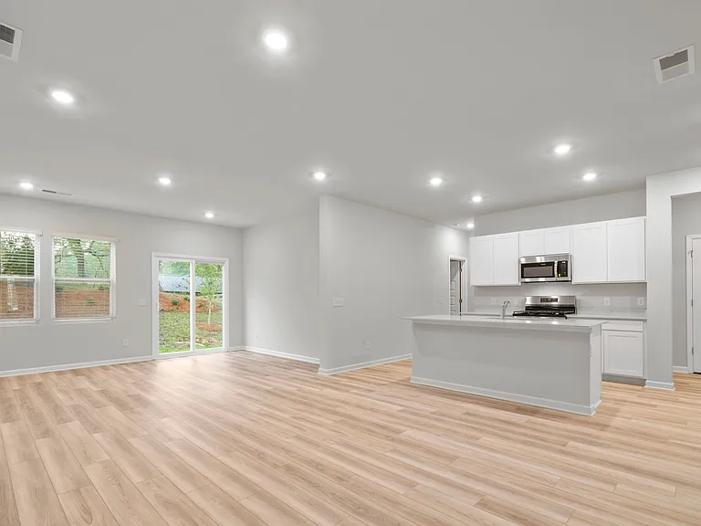A beautiful open floor plan. That is perfect for hosting.