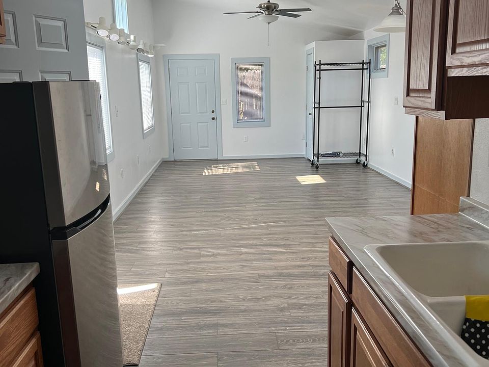 View from one end of the studio from kitchen. Inside completely remodeled.