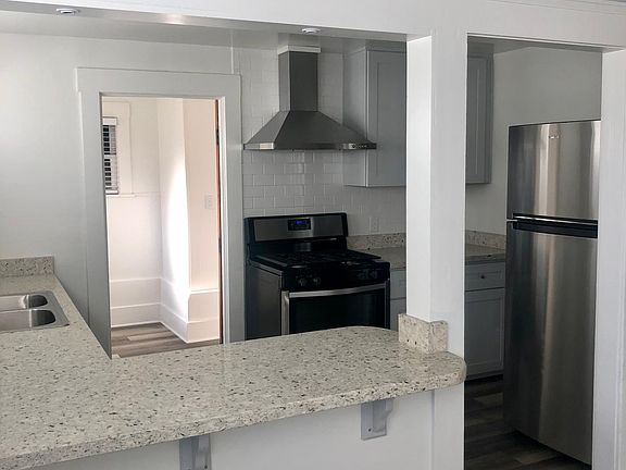 Dining counter and view to kitchen