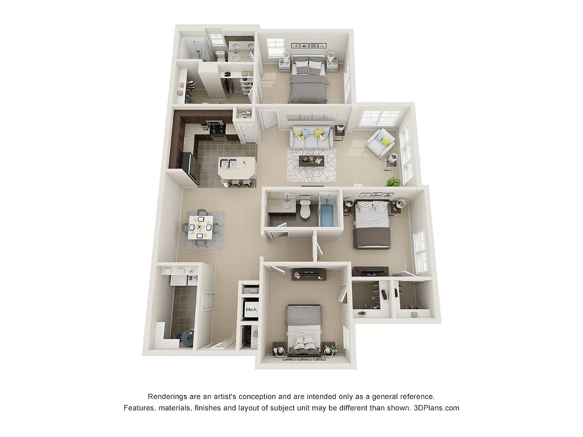 Floor plan Promenade 3 Bedroom