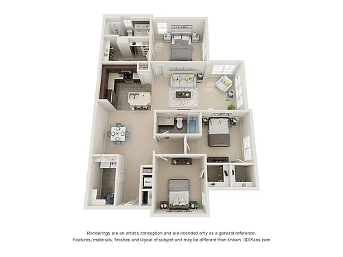 Floor plan Promenade 3 Bedroom