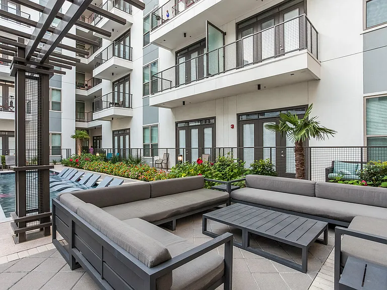 Poolside lounge areas