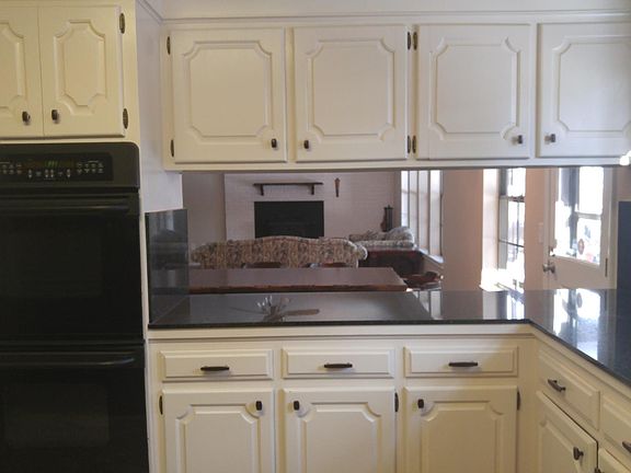 View from kitchen into family room