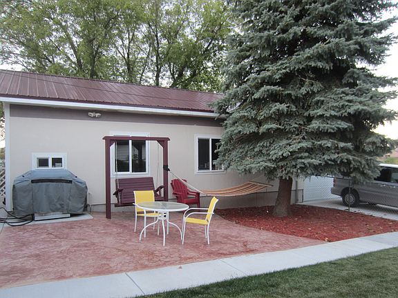 Patio and outbuilding