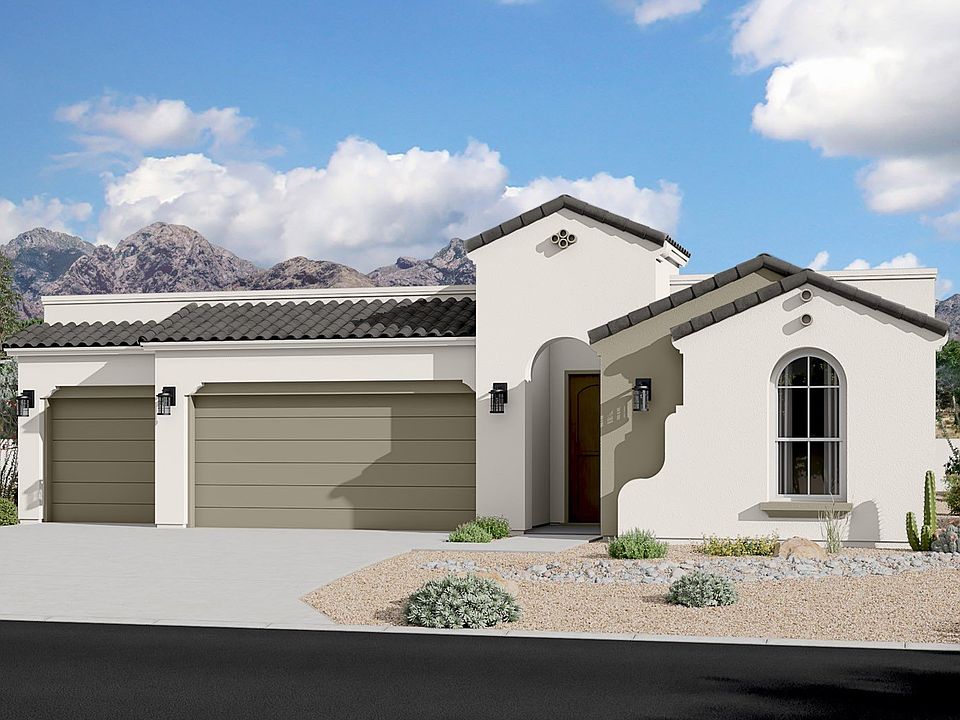 Spanish Elevation - 3 Car Garage