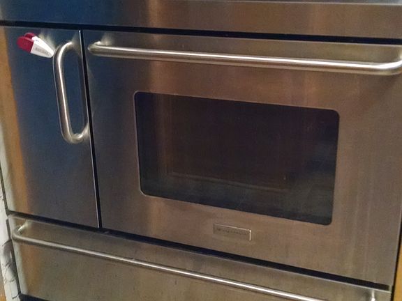 Large stainless flat top oven