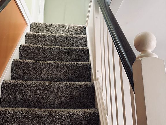 New carpeted staircase