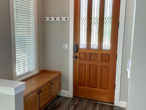 Front door and entryway