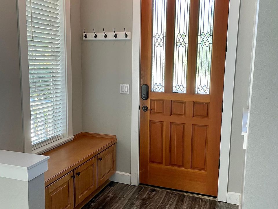Front door and entryway