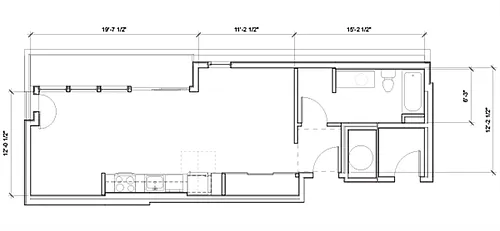 Floor plan Studio B