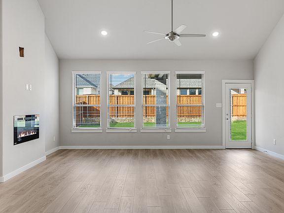 Living room in the Stanley home plan by Trophy Signature Homes