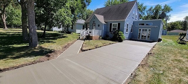 new driveway and sidewalks