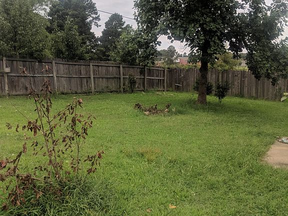 Backyard completely fenced in