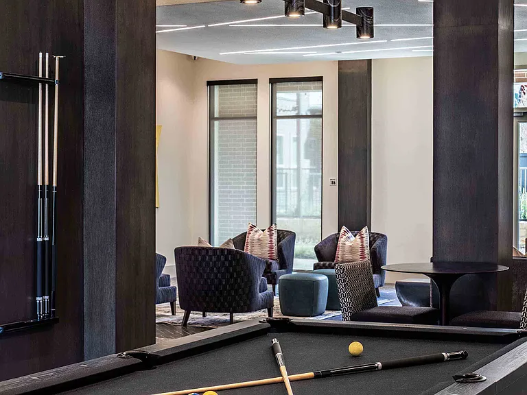 Entertainment lounge with billiards and gaming