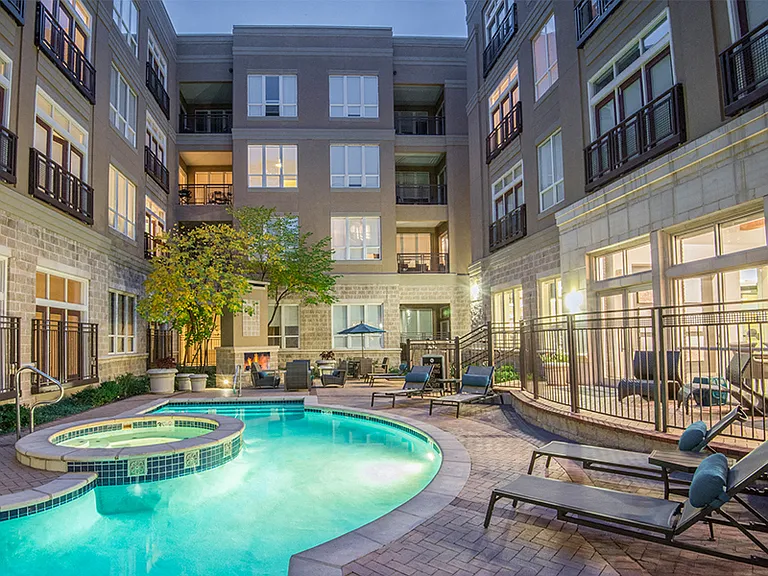 Heated resort-style pool and spa
