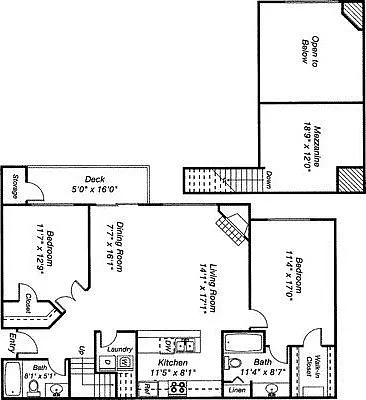 Floor plan Madrona w Loft C1M