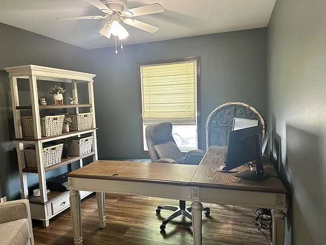 Main level bedroom #2, currently used as home office.