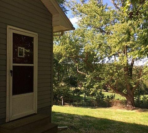 on east side of house looking north