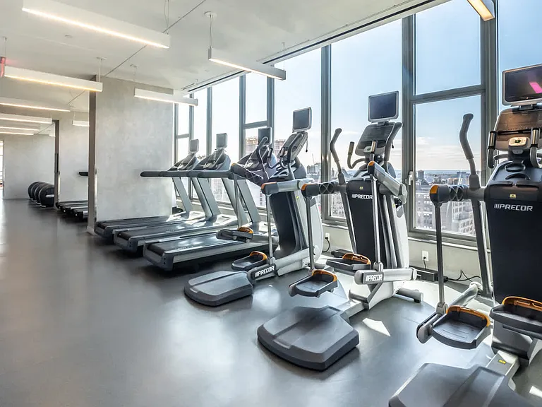 Fitness Center with Peloton Bikes and Yoga Studio