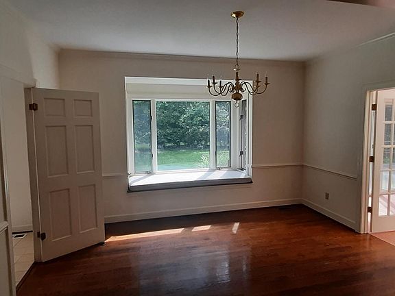 Dining room with a window seat