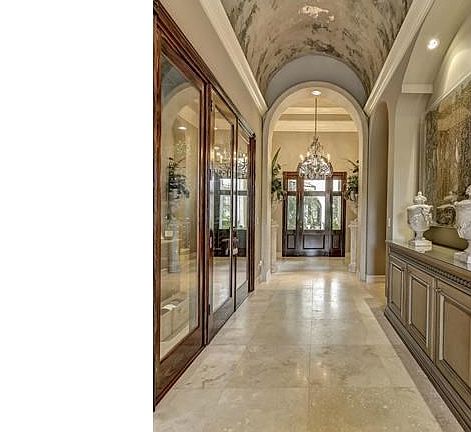Spectacular entry foyer, Wine Cellar & barrel ceilings