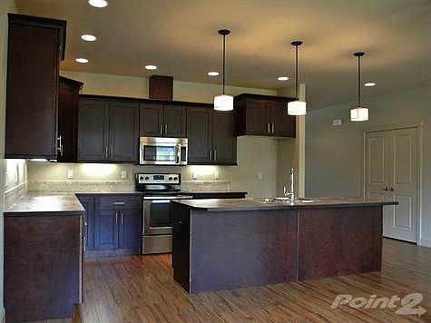 Shaker style kitchen cabinetry.