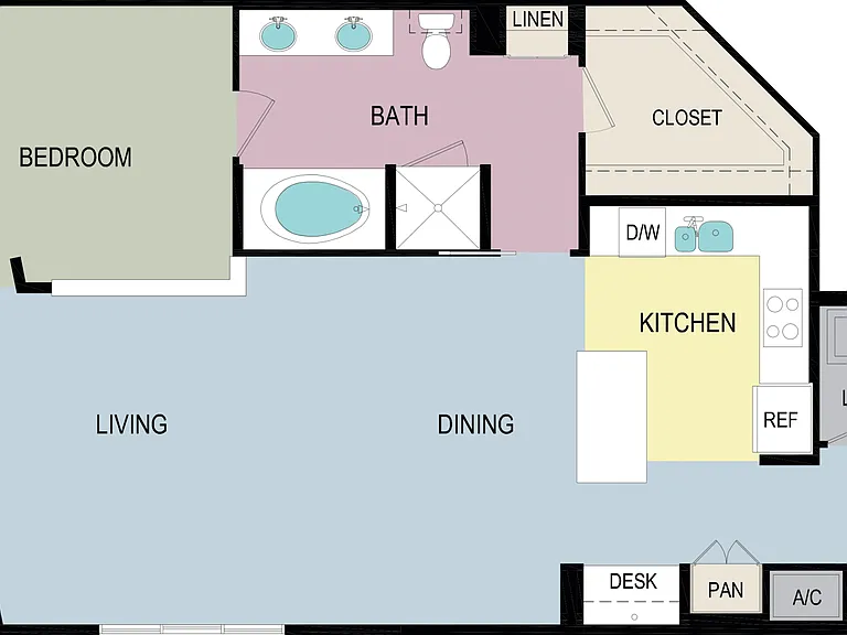 1H floor plan Broadstone Miracle Mile