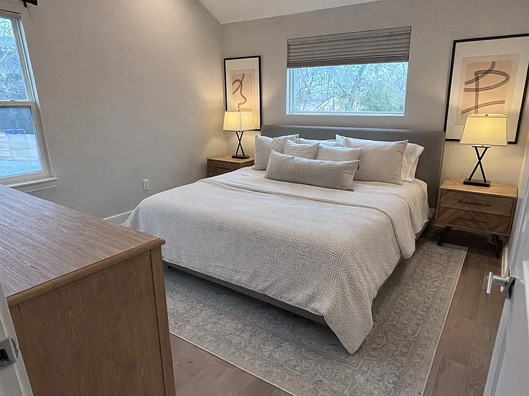 Primary bedroom with abundant natural light