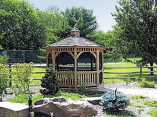 Gazebo Overlooking Tennis Court