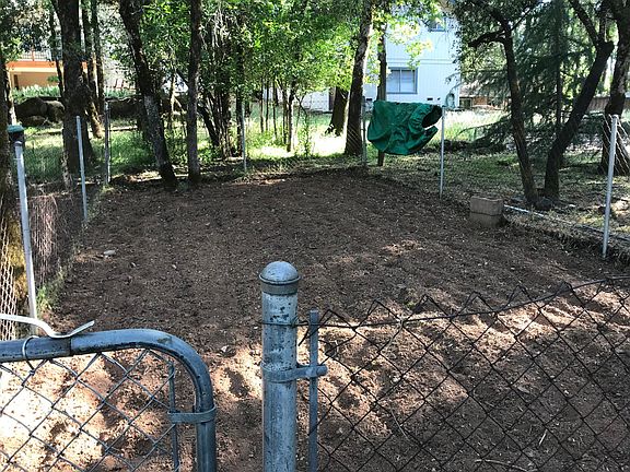 Fenced area allows you to grow all your vegetables and protect them from deer and small animals.