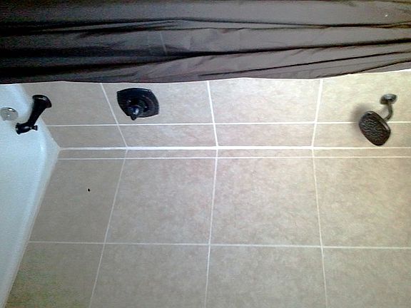 Newly tiled showers