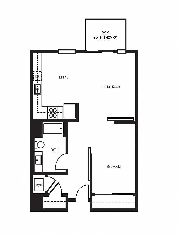 Floor plan 1X1 B6