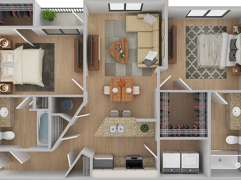 2 Bedroom | 2 Bath | 1055 SF | Renovated 2 Bedroom | 2 Bath | 1055 SF | Renovated