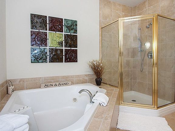 Master bathroom Jacuzzi tub