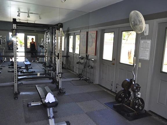 Workout room with new equipment