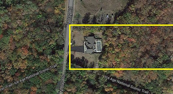 Back of property wooded