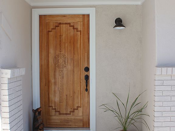 Solid wood entry door