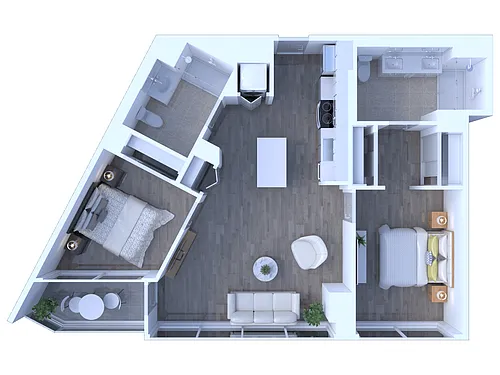 Floor plan Two Bedroom B3
