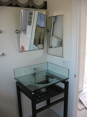 Designer sinks in master bath