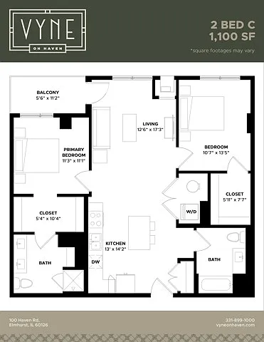 Floor plan 2 BED - C ADAPTABLE