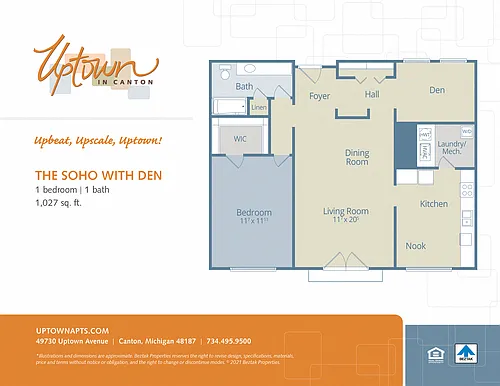 Floor plan The Soho w/Den