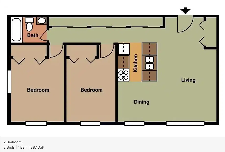 Floor plan Scandia Woods 2 Bedroom