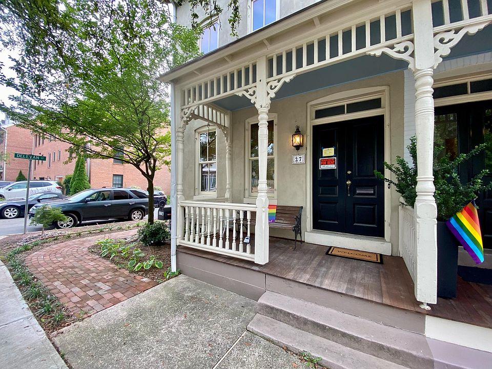Private front porch with private entrance