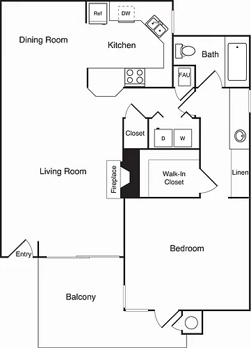 Floor plan Model 1B