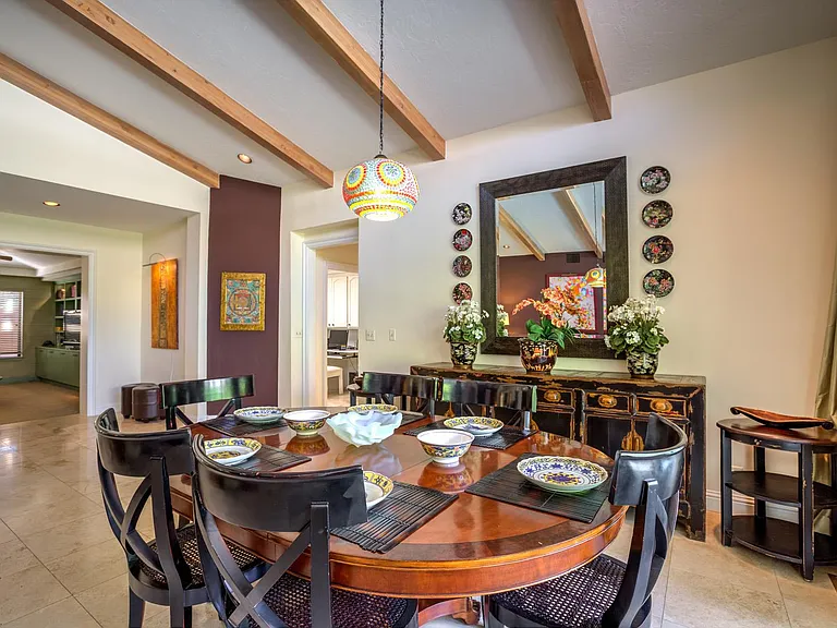 Formal dining area with view to t.v. den.