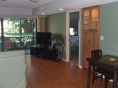 View from kitchen to patio