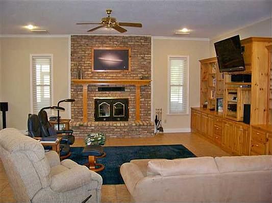 Living Area with Fireplace